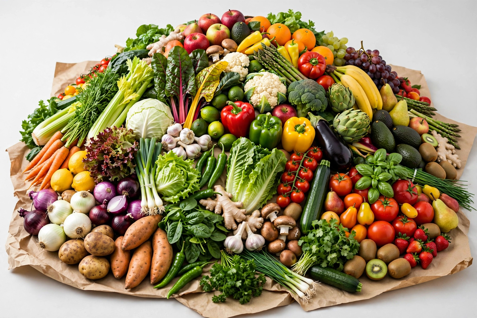 Selección de frutas y verduras de Hugo y Anjeli